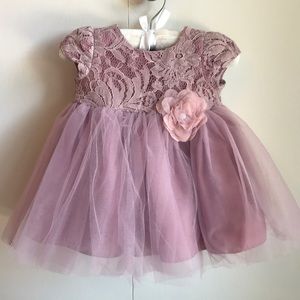 Pippa & Julie lilac lace & tulle dress w bloomers